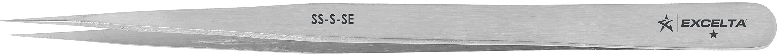 ExceltaSS-S-SE - Tweezers - Slim Very Fine Point - Straight - One Star - Anti-Mag. SS, 0.06" Height, 0.315" Wide, 5Length