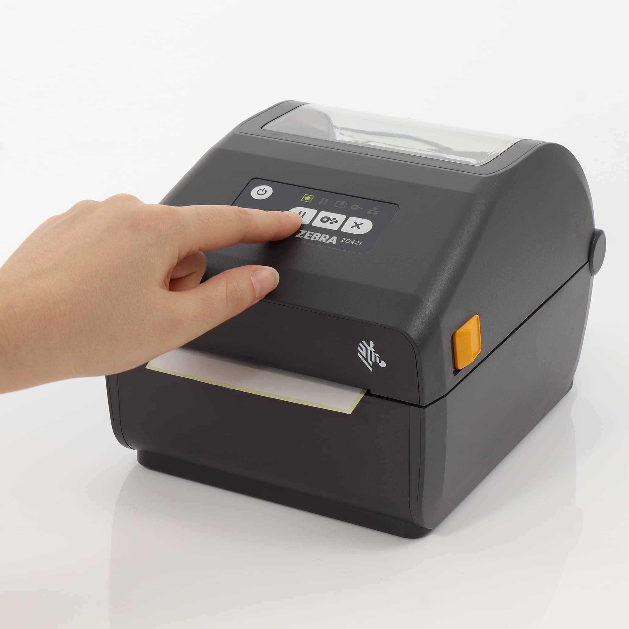 Zebra ZD421d - Impresora con Borde arrancable (203 PPP, térmica, 104 mm de Ancho de impresión, BTLE, USB, interfaces de Host USB ZD4A042-D0EM00EZ), Gris (Oscuro)