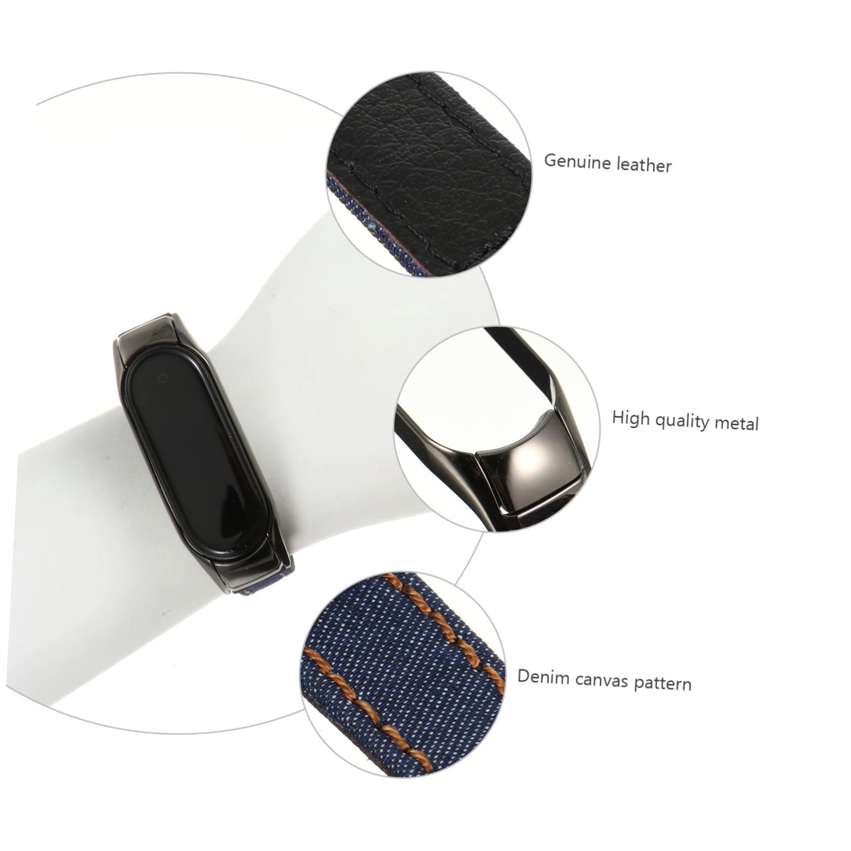 Mikikit Adjustable Wrist Bands for Sweat Leather Watch Strap with Simple Installation