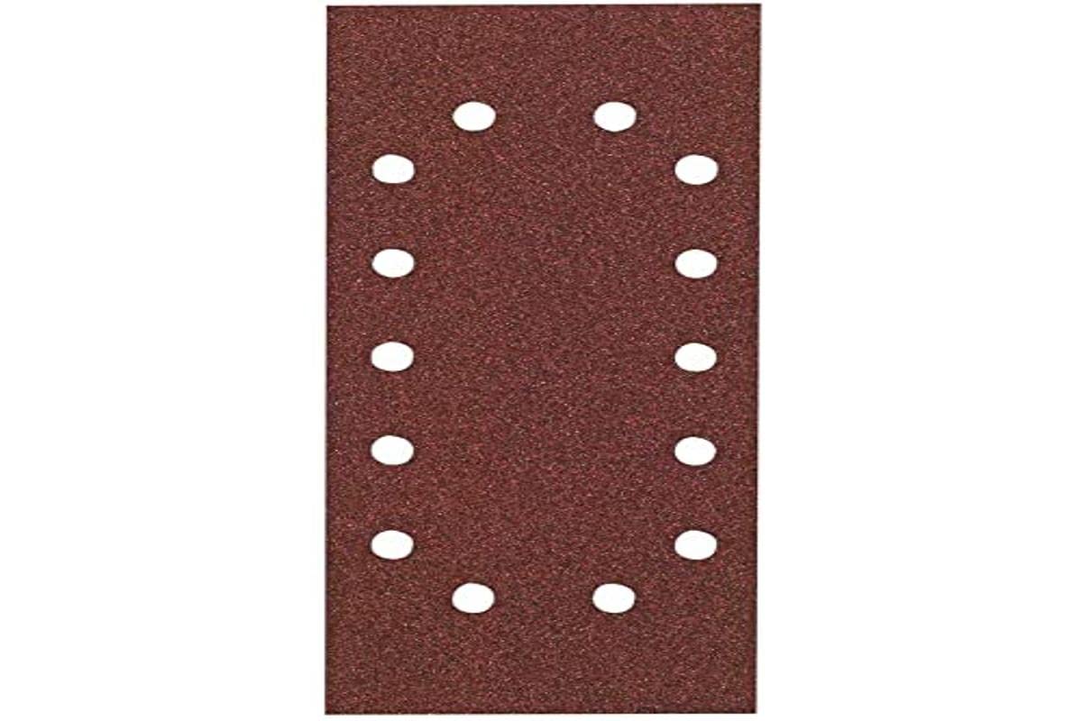 Hitachi - 753074 Sandpaper Sheets for Orbital Sander 115 x 280 mm Grain 100 Clip-on (10), Green