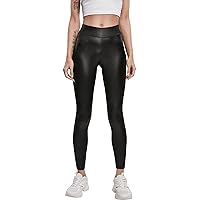 Urban Classics Ladies Imitation Leather Leggings, Nero
