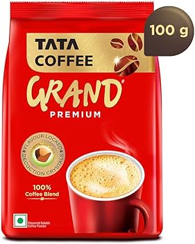 ◯TATA Amazon.com : Tata Premium Instant Coffee, 90g/100g Pouch, 100