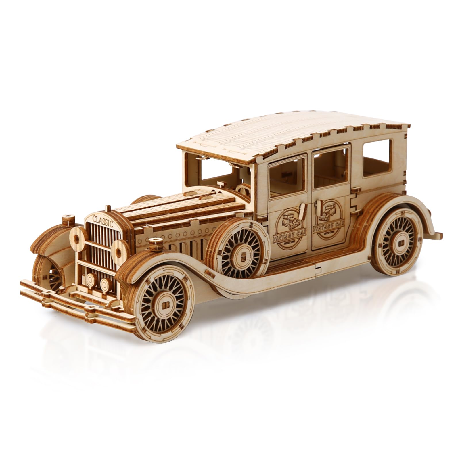 Bow。's Collection クラシックカー パズル 24ピース 車 Amazon | Hallisun 3D木製パズル 組み立て立体パズル クラシックカー