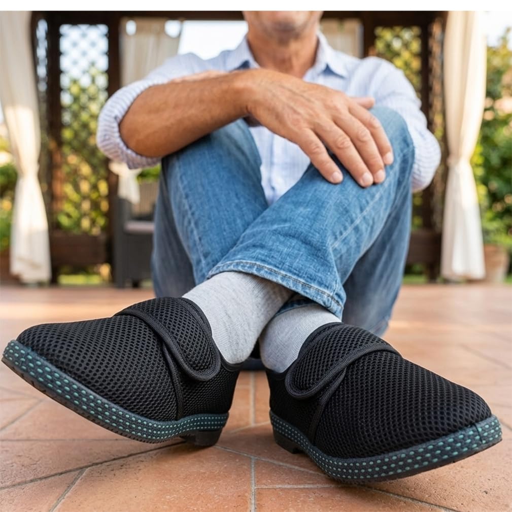 Benessere Pantuflas para hombre de verano, frescas y ligeras, zapatillas de lona de nido de abeja Pinarella SPRIT5 con desgarro Made in Italy