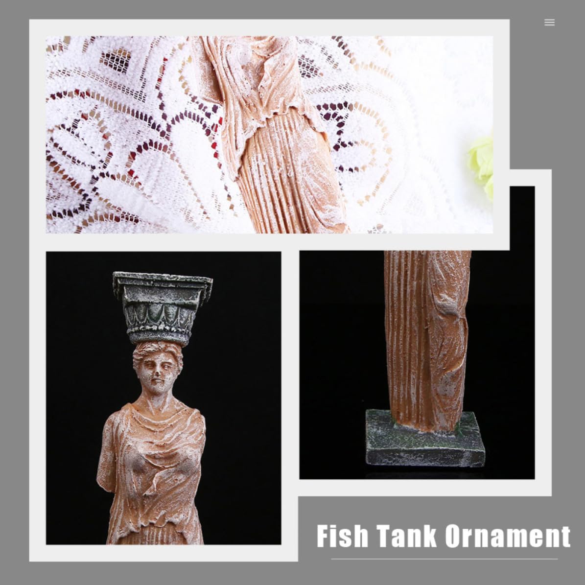 HANABASS 2 Pcs Estatua Decorativa para Pecera de Resina, Fácil de Limpiar, Diseño Elegante y Delicado de Acuario en Ambiente de Agua Salada