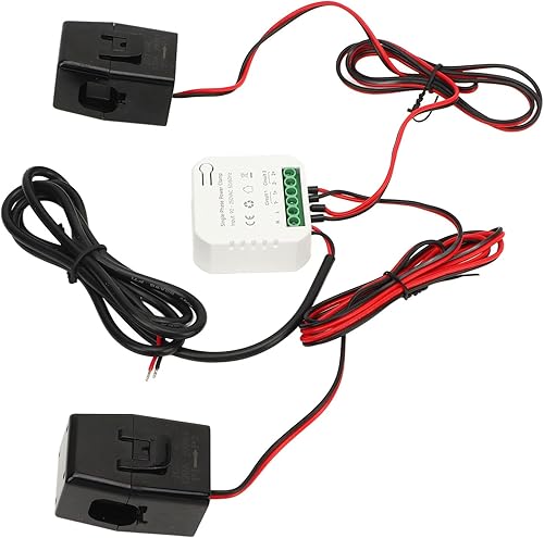 Medidor de energía inteligente Monitor de consumo monofásico Medidor de potencia para monitoreo de aplicaciones Tuya 2 sensores de abrazadera CT de