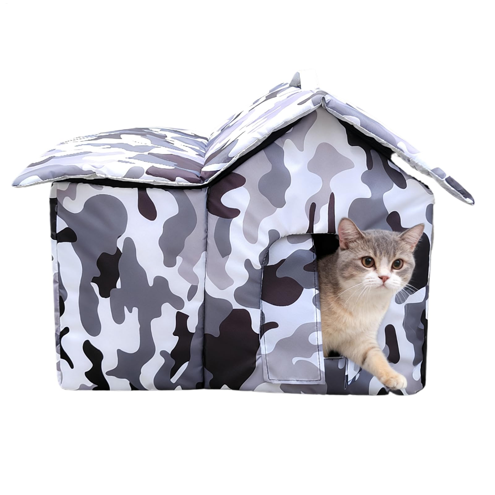 Abri pour chat extérieur et résistant aux morsures pour l'hiver en garage