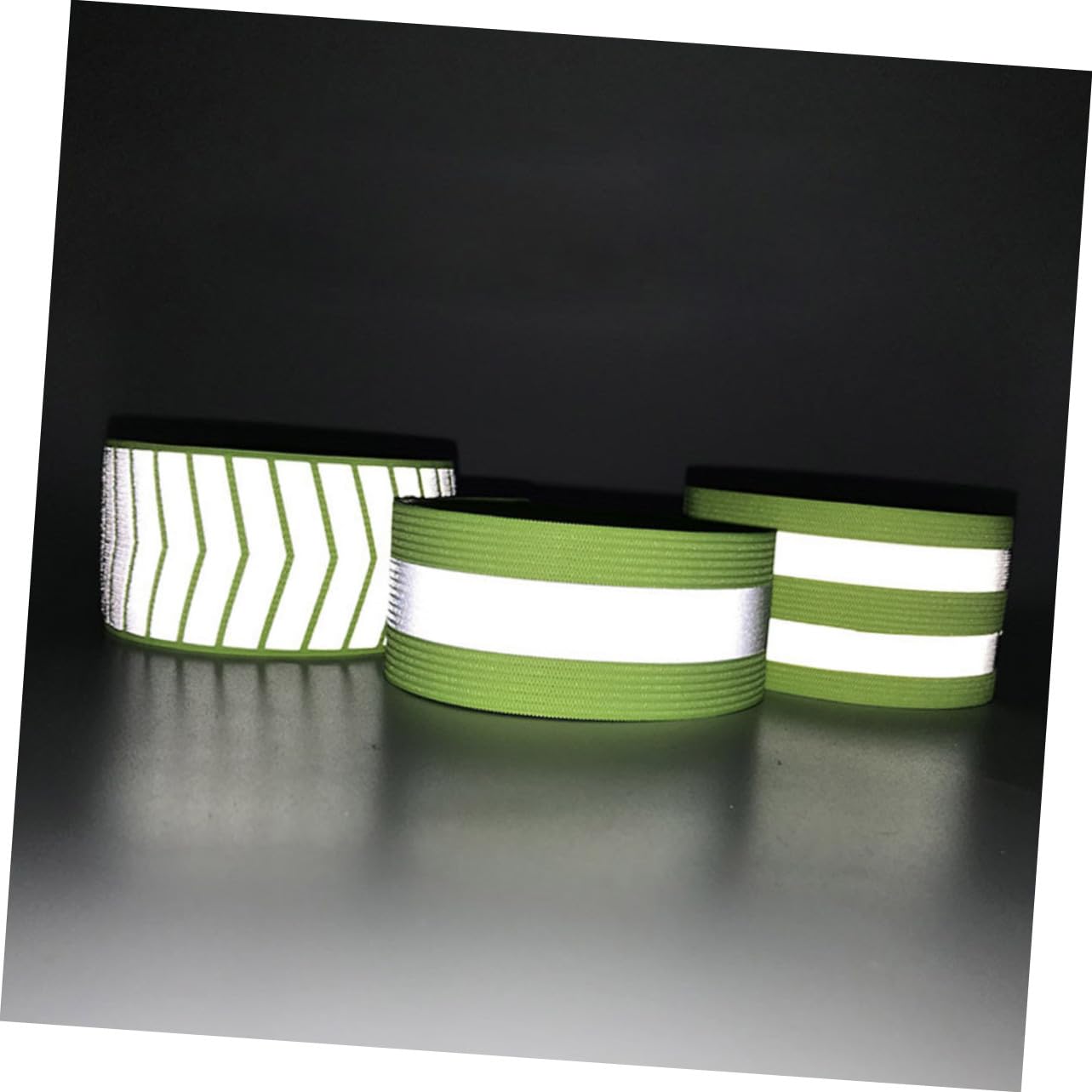 6 Piezas Brazaletes Reflectantes Fluorescentes Elásticos para Seguridad Pulseras de Alta Visibilidad para Correr Senderismo y Actividades Nocturnas Verde