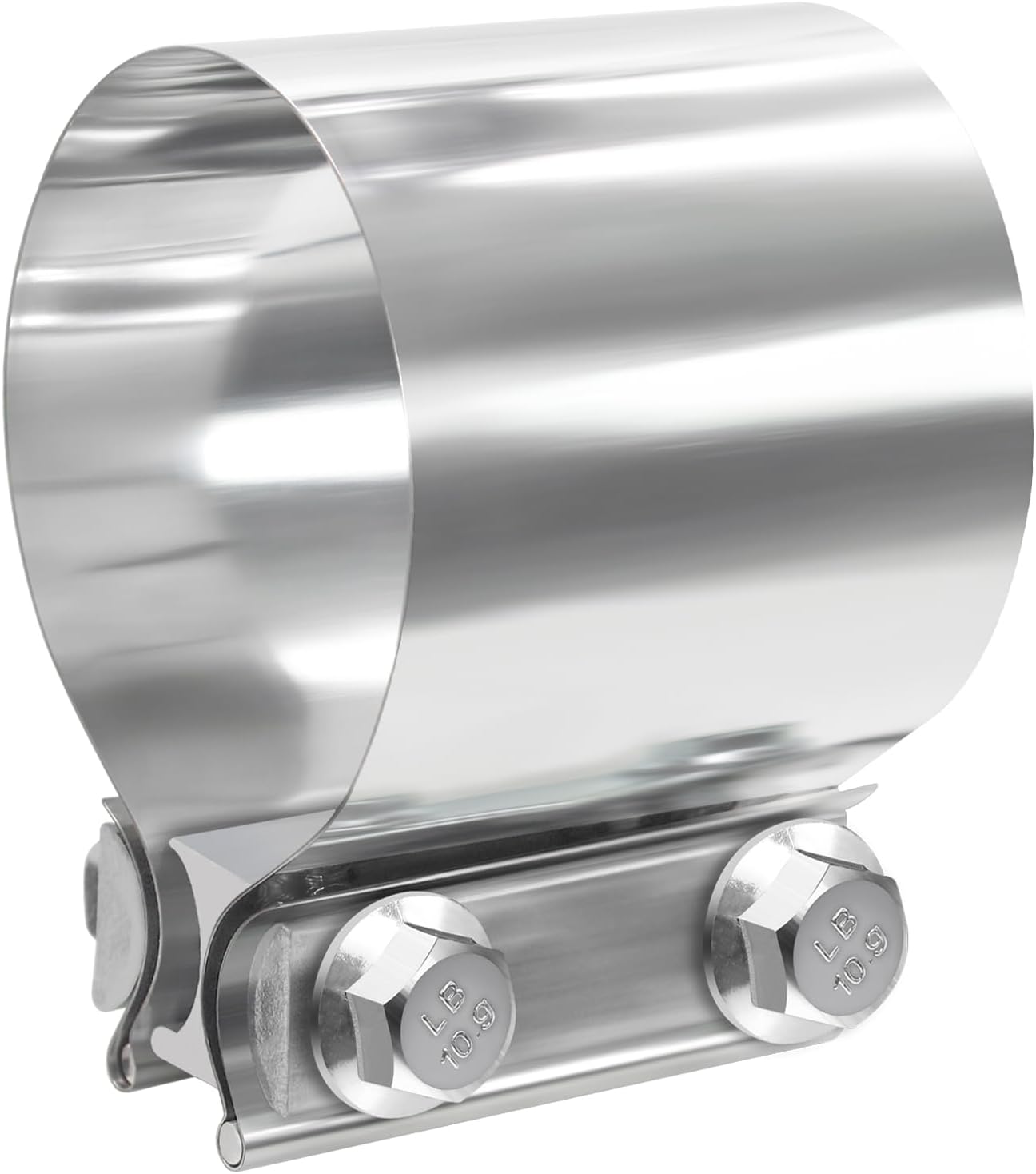Exhaust Clamp, 2.5 inch exhaust clamps, Muffler Clamp 304 Stainless Steel, Exhaust Band Clamps for Pipes(2pcs).