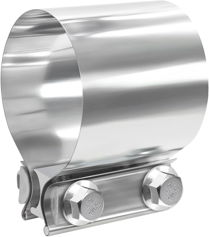 Abraçadeira de escapamento LWNWPPER Full Bore para tubo reto de 2" – 1 unidade