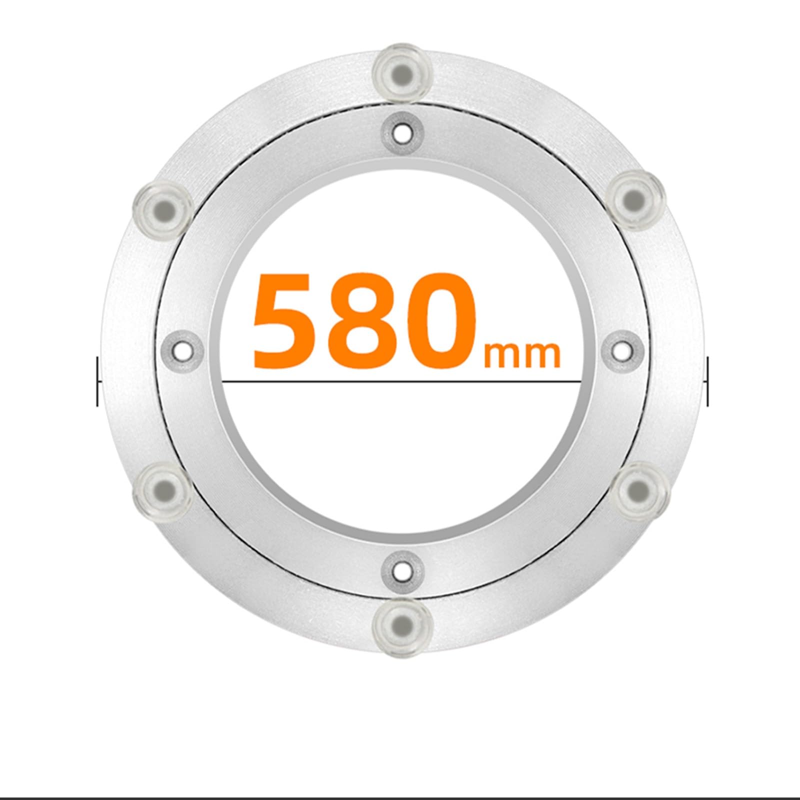 Dining Table Lazy Susan Base Bearing Aluminum Alloy Marble Solid Wood Round Table Glass Dining Table Rotating Core Rotating Home Track(580mm(22.8inch))