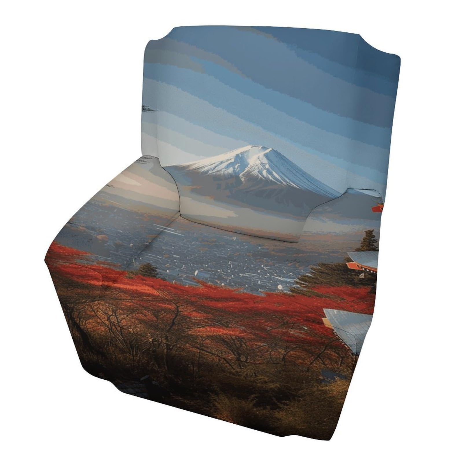 Fekiloot Style Japan Mount Fuji Landscape Couch Cover Sofa Cover Sofa Slipcover