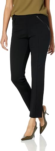 Rafaella Missy Slim Ponte Dress Pants For Women, Pull-On Waistband, 30.5” Inseam