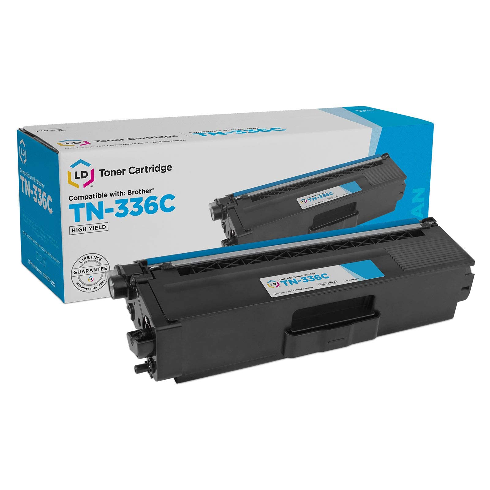LD Compatible Toner Cartridge Replacement for Brother TN336C High Yield (Cyan) Compatible with Brother HL-L8250CDN HL-L8350CDW HL-L8350CDWT