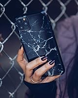 Vista 4 de FELONY CASE - Funda para iPhone 12 Mini - Funda para iPhone de mármol pulido negro - Funda protectora antiarañazos, 360° a prueba de golpes
