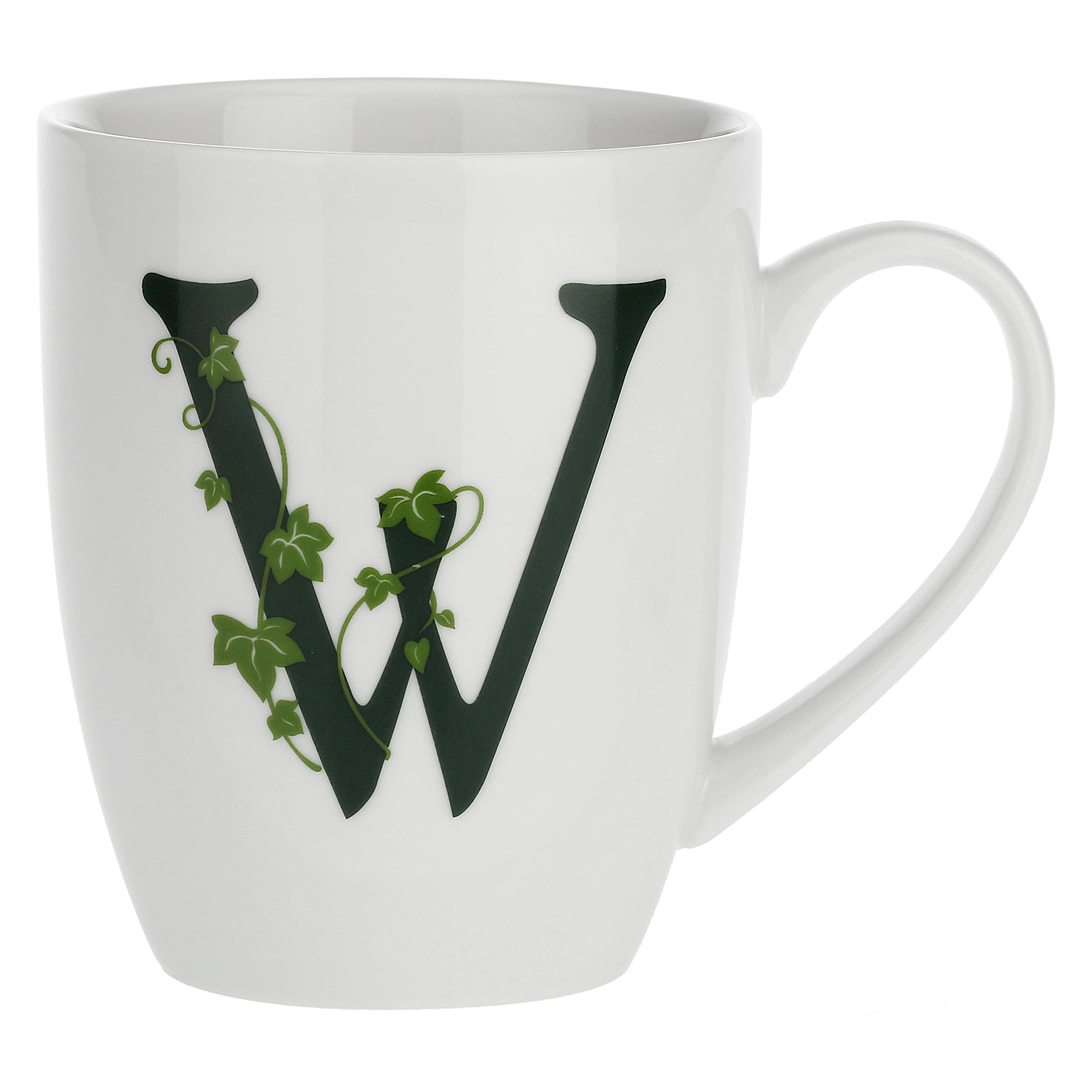 la Porcellana Mug Letter W, White