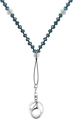 Miniatura 9 de AMUU Collar Mujeres cordón para identificación titular llaves teléfono celular fuerte cuello cordones moda hermosa cadena de cuentas collares