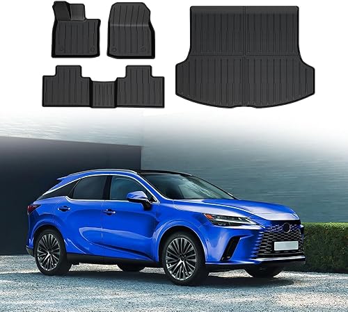 BEEGROW Forro de carga y alfombrillas para Lexus RX350 2023 2024, accesorios para todo tipo de clima, TPE para maletero, ajuste personalizado Lexus