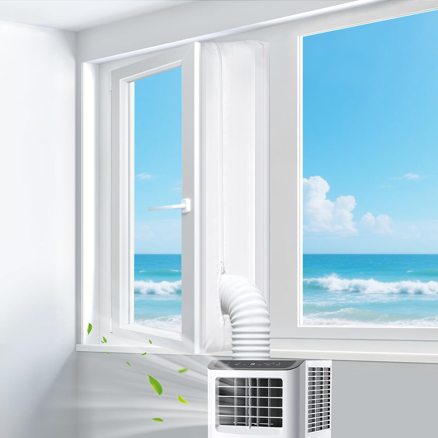 Guarnizione per finestre per climatizzatori mobili e asciugatrici di scarico, 500 cm, efficace blocco del calore e impermeabile, guarnizione per finestre da tetto, finestre a battente e finestre