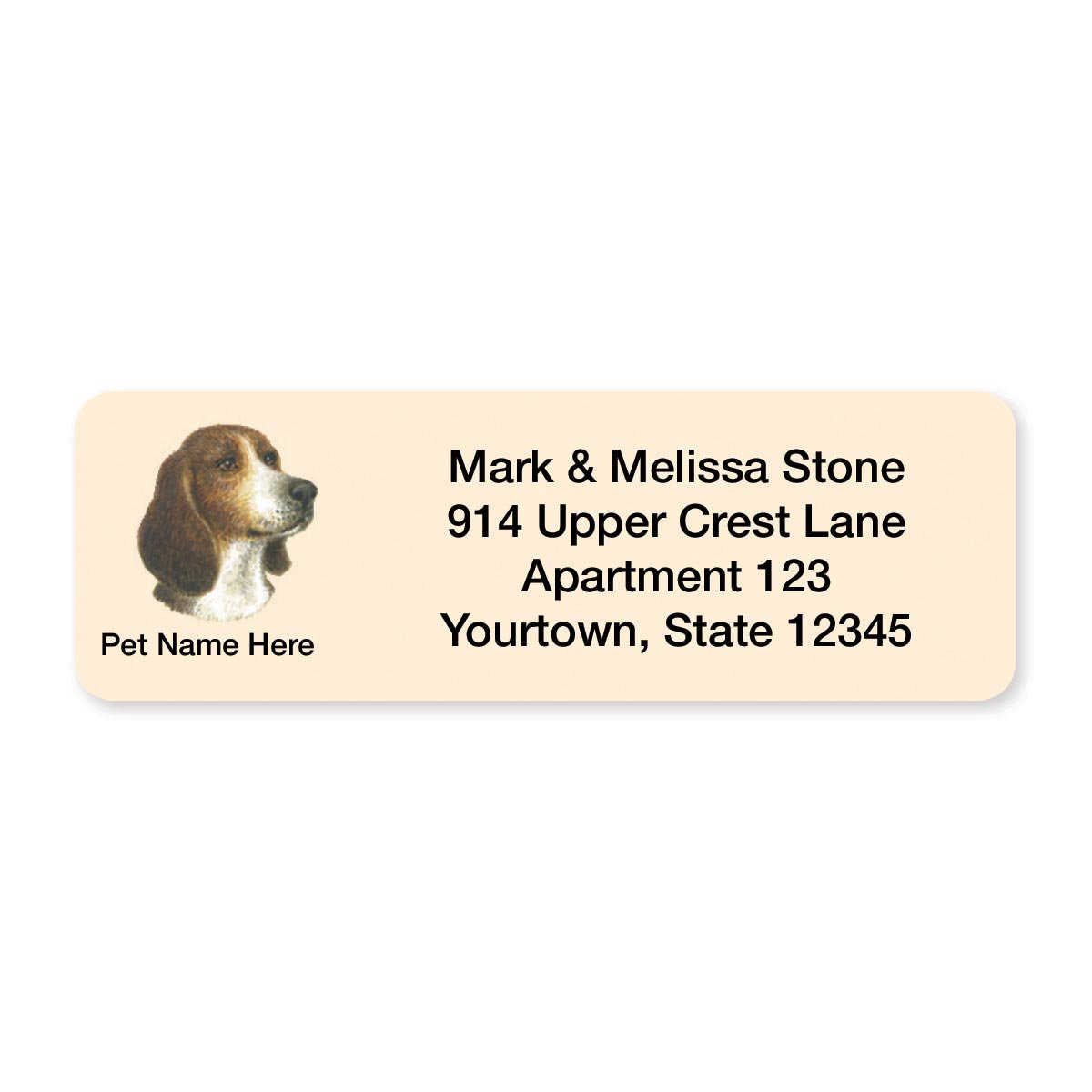 Beagle Set of 215 Sheeted Address Labels