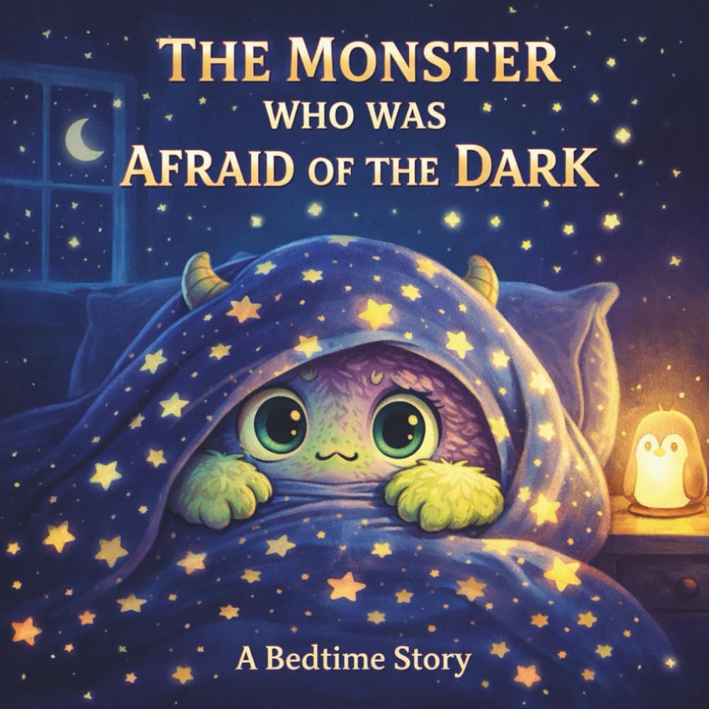 The Monster Who Was Afraid of the Dark: A Read-Aloud & Coloring Story for Kids Ages 2-5