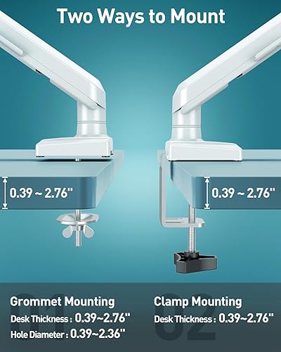 Miniatura 8 de Freelift Pro - Soporte de escritorio para monitor de movimiento completo ajustable de 13 a 32 pulgadas, soporte para monitor de computadora con