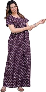 Urali® Women's Printed 100% Cotton Night Gown Price In India
