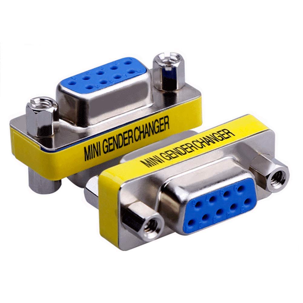 GTIWUNG 12 sztuk adaptera VGA żeński na żeński męski 9-pinowy zmieniacz płci F/F M/M kabel przedłużający SVGA do komputera monitor 9-pinowy DB9 RS232 szeregowy