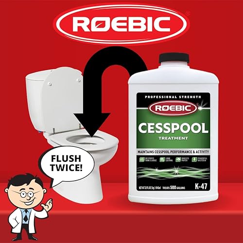 Miniatura 2 de Roebic K-47-Q Tratamiento de pozo ciego evita la obstrucción, acumulación, papel exclusivo para digiere bacterias, destruye lodos, 32 onzas,