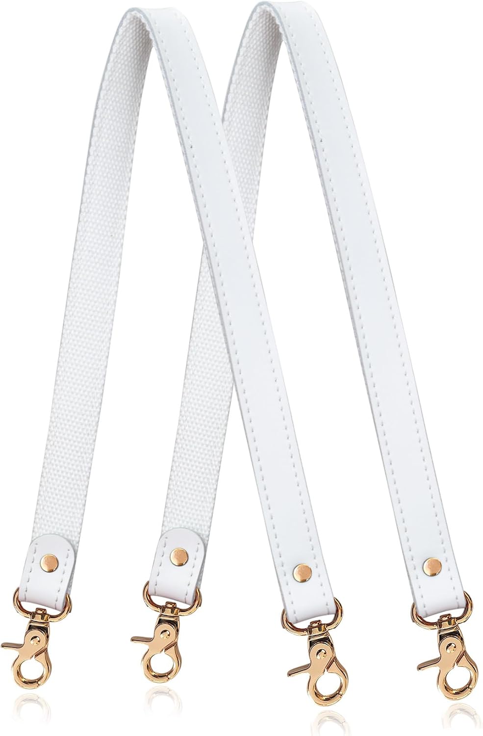Allzedream Genuine Leather Purse Strap Sewing Canvas Replacement Handbag Shoulder Bag 2 Pcs