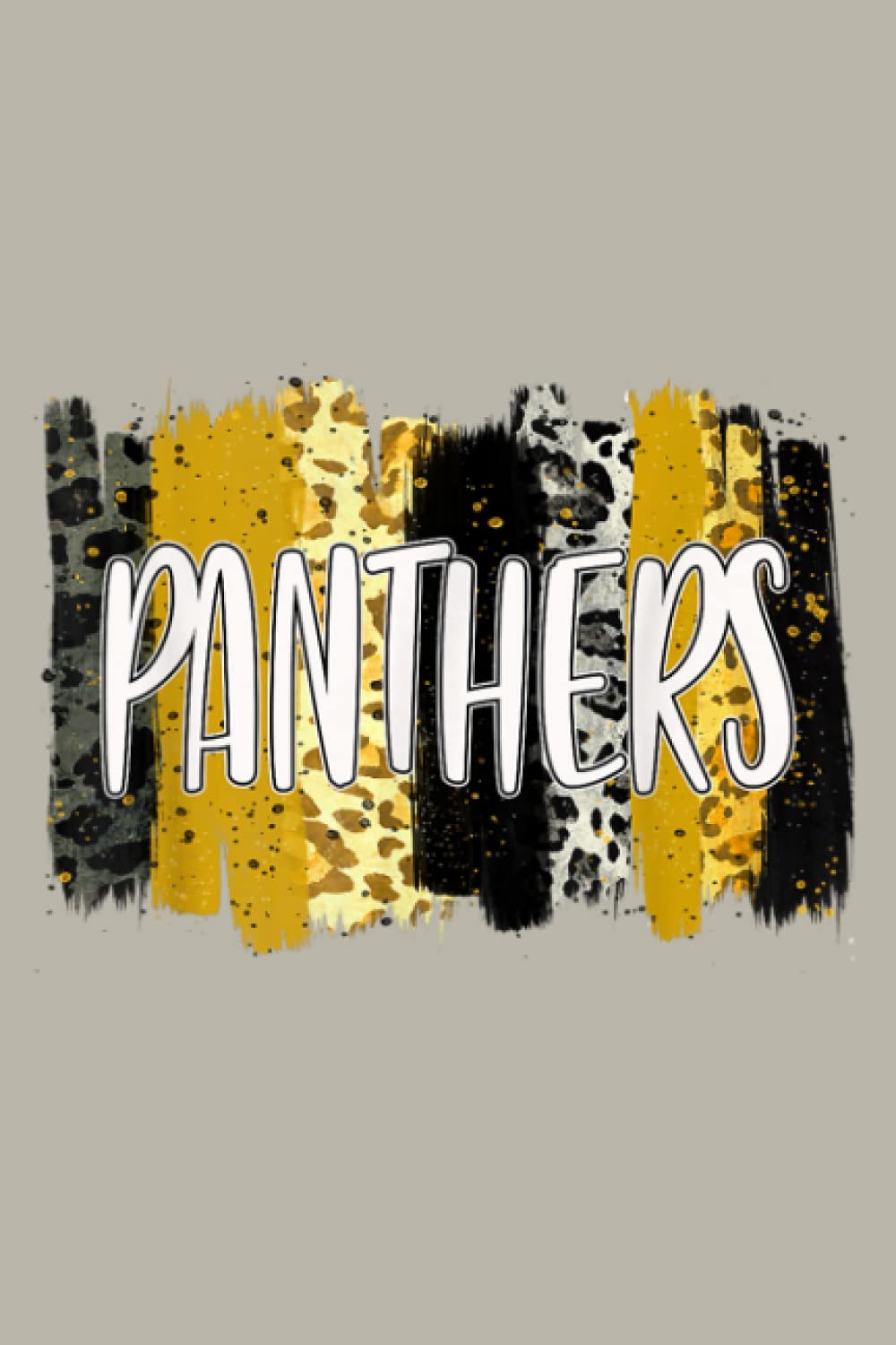 Panthers Team Gold Black Paint Brush Stroke Design: Notebook Planner - 6x9 inch Daily Planner Journal, To Do List Notebook, Daily Organizer, 114 Pages