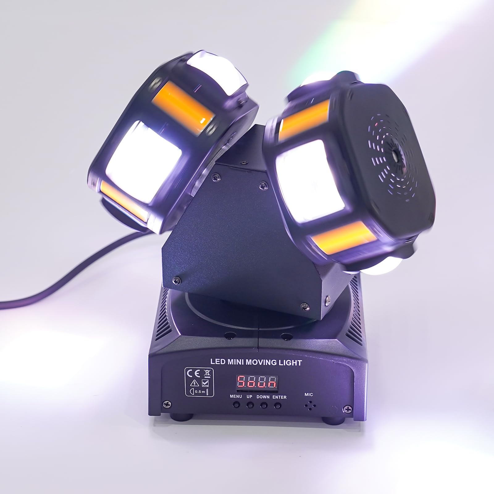 120 W Moving Head Luce palcoscenico LCD Luce Moving Head Luce DJ Disco Luci con 8 LED + Rotazione + 7 Colori Mix Effetto Moving Head Dj Lights per DJ Disco Band Show Party Luci da palcoscenico