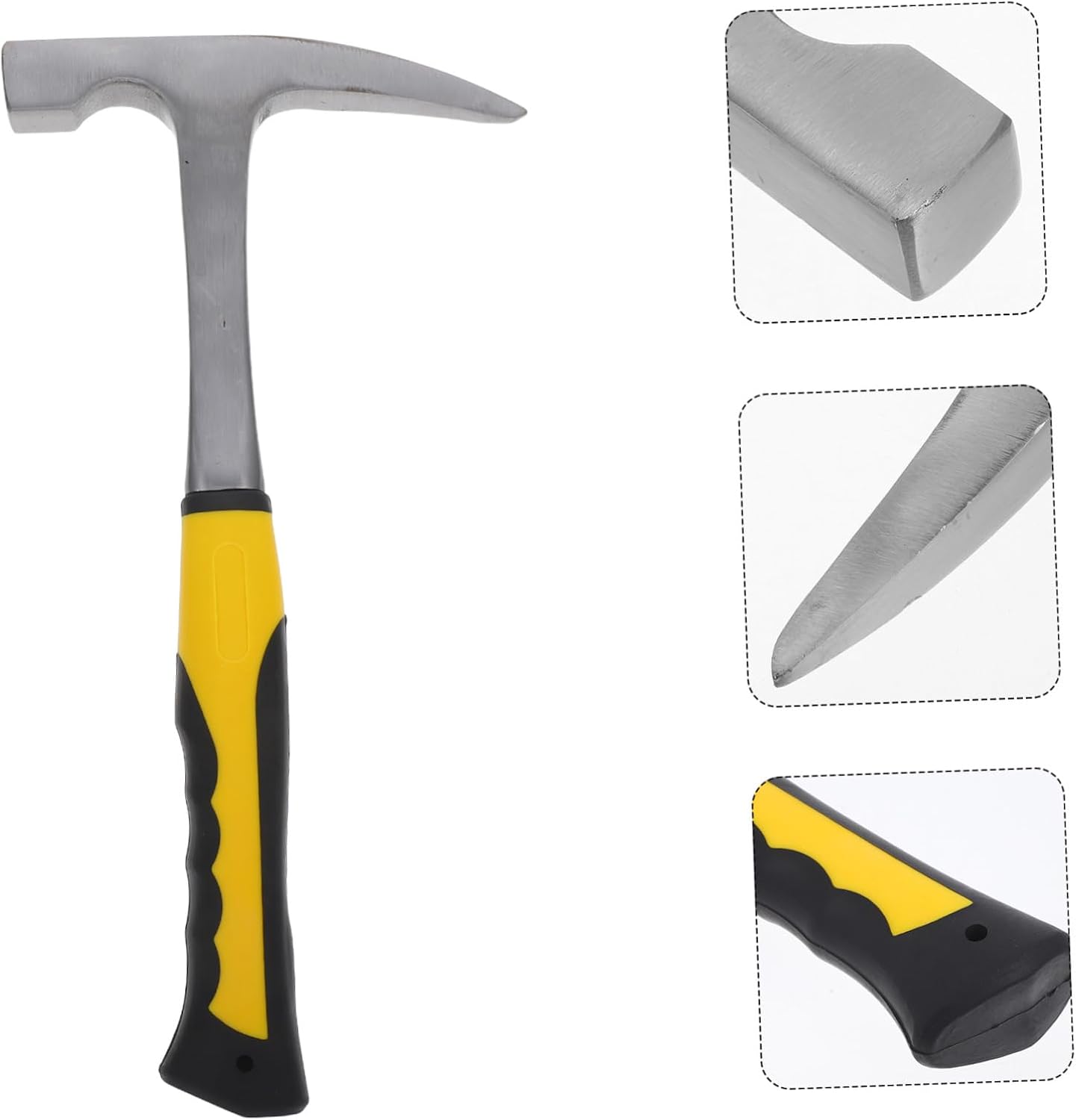 TEHAUX Rock Hammer with Pointed Tip Tool Geology Hammer Outdoor Exploration Tool
