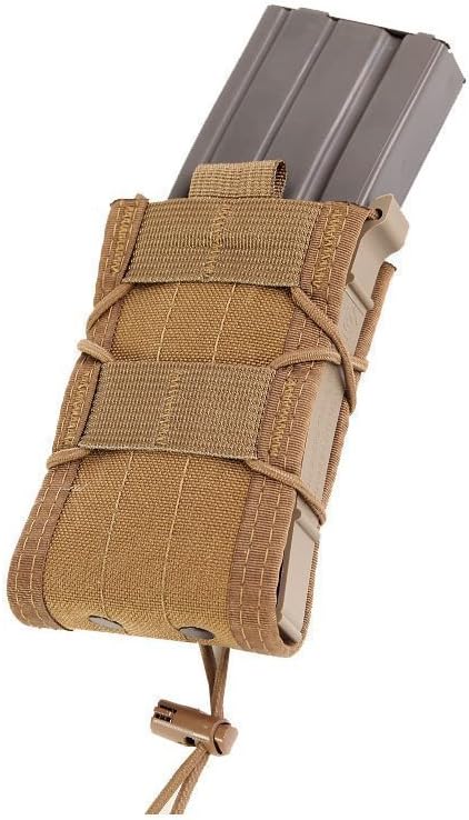 High Speed Gear Single Rifle Taco Pouch | Universal Rifle Magazine Holster | Rapid Response and MOLLE Compatible (Coyote, Two Pack)
