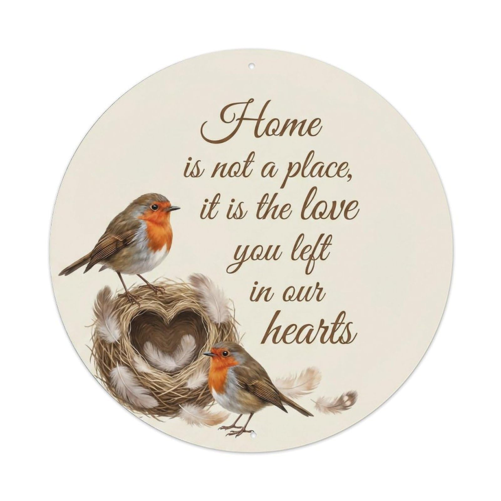 Metal Tin Sign European Robin Garden Sign Heaven Love Home Artwork