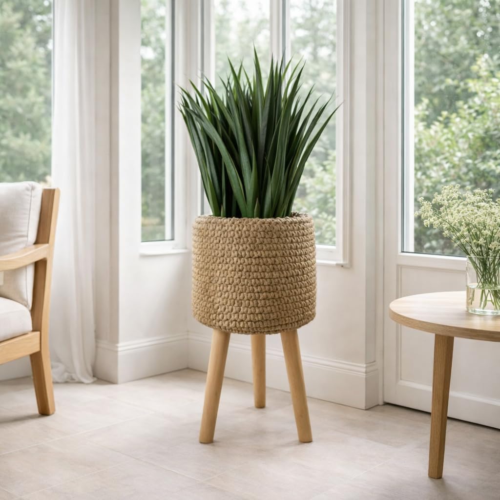 Leaf 53Cm Woven Fibreglass Composite Extra Large Cachepot Planters