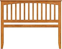 Vista 96 de AFI, Mission - Cabecero de madera maciza individual con cargador acoplable, color gris