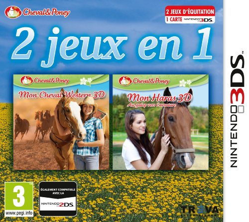 2 Jeux En 1: Mon Cheval Western & Mon Haras 3d Au Galop Vers 'aventure 3ds - vue 2