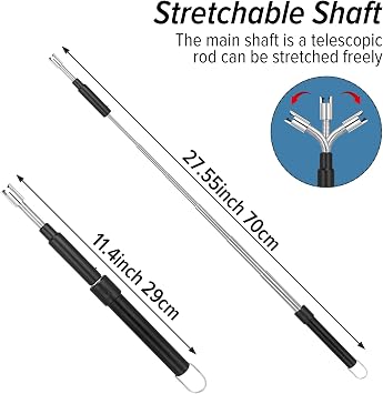 Electric Arc Flexible Neck Long Lighter,Retractable Length 11.4in to 27.55in,Rechargeable Windproof USB Lighter,360 Rotated Ignition Port, Lighters for Candle Fireplace Pilot Light BBQ Grill Black