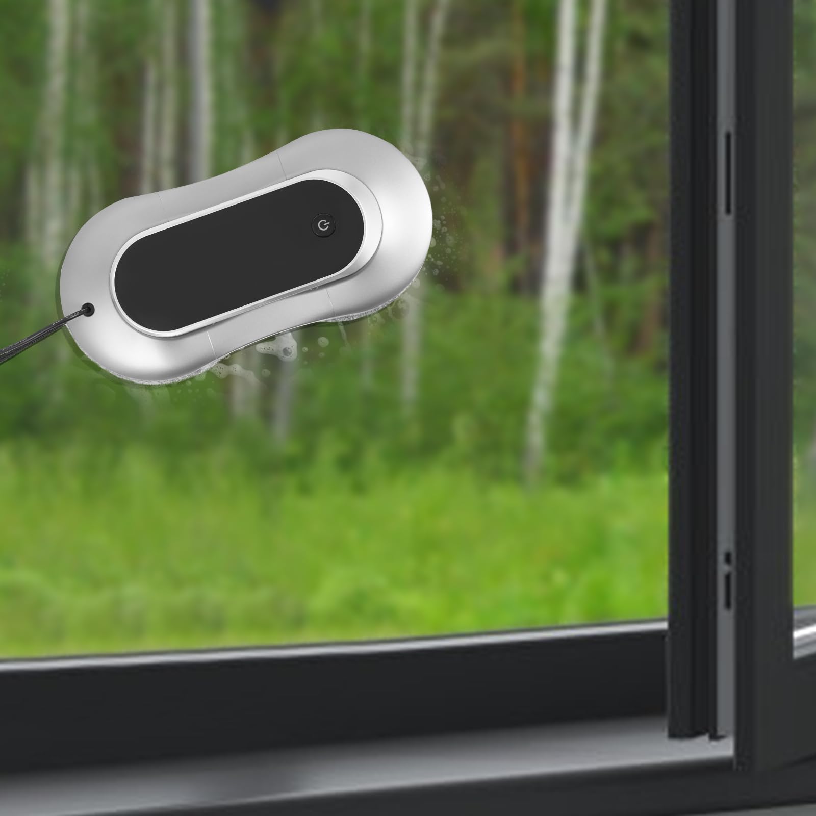 Robot de limpieza de ventanas, color plateado, 3200 Pa, potencia de succión