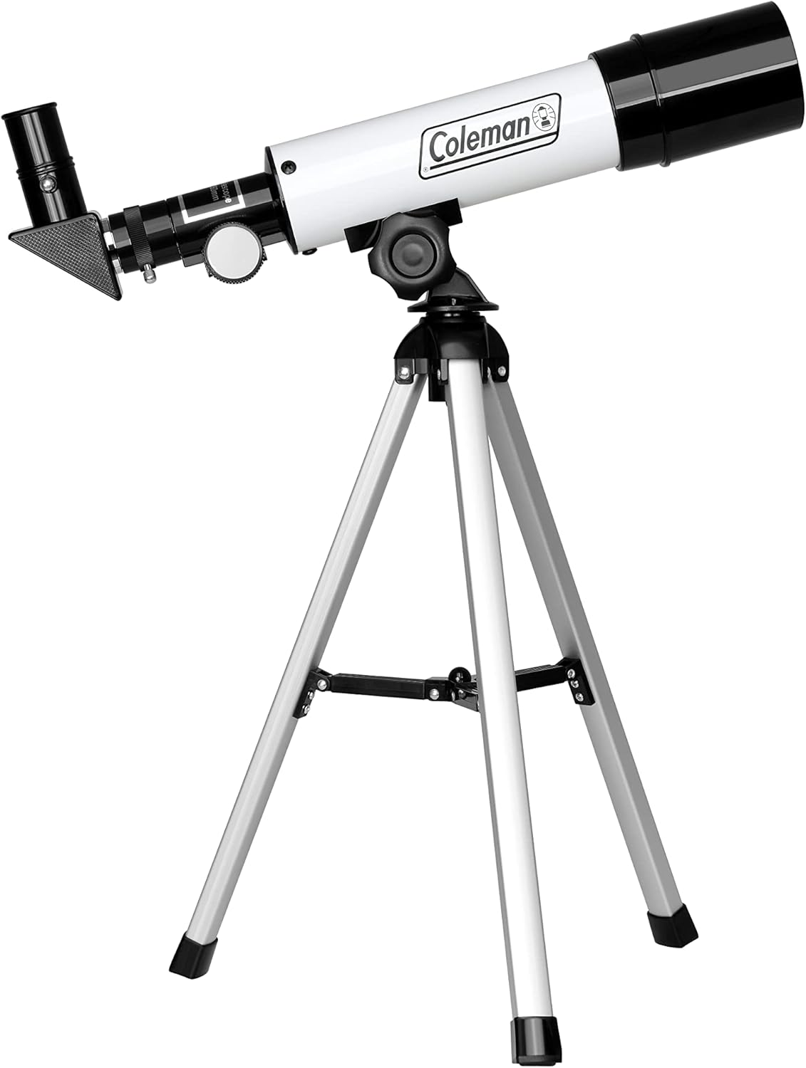 Coleman 360x50 Refractor Telescope Kit with Heavy-Duty Carrying Case, C36050 - Elegant White