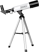 Vista 10 de Coleman Kit de telescopio refractor 360x50 con funda de transporte resistente, C36050 - Rojo carmesí