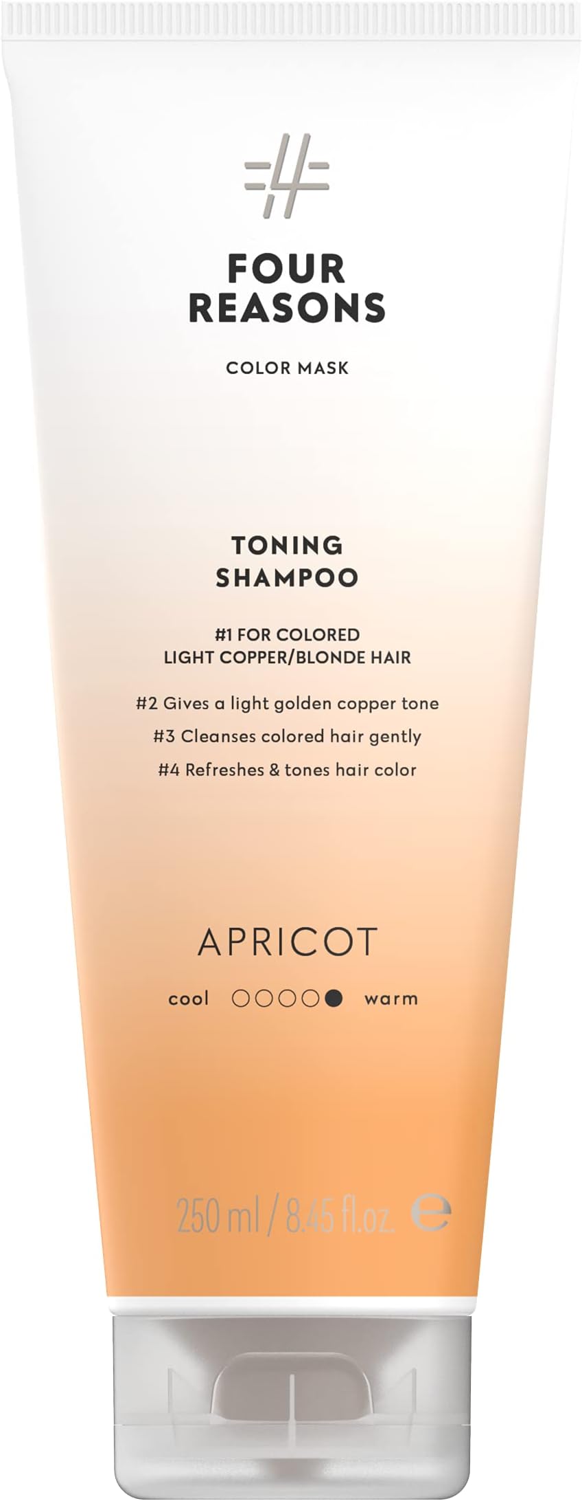 Hair Color Shampoo, Apricot (8 Colours) - Golden Copper Hair Toner & Colour Depositing Shampoo, Hair Colour Shampoo for Women - Blonde Hair Toner, Sulfate Free, Vegan– 250 ml