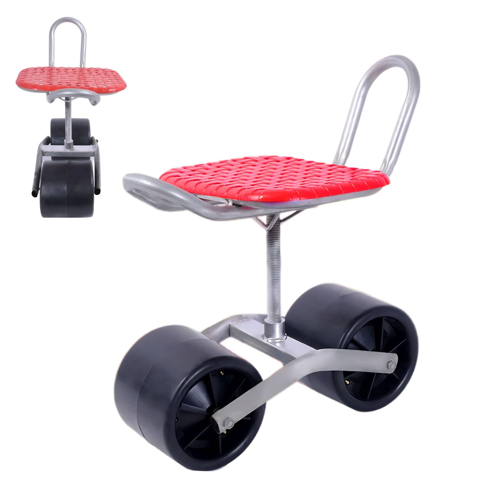 Tabouret de jardin roulant avec roues pour maraîchage et cueillette au sol