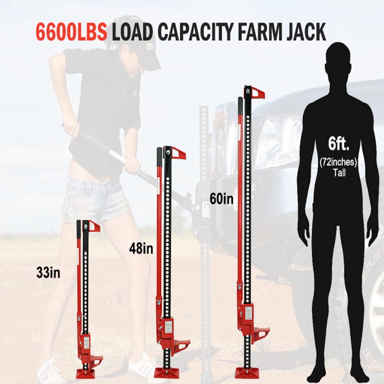 Amazon.com: GarveeTech 6600 LB Capacity 3 T Farm Jack - 60 in