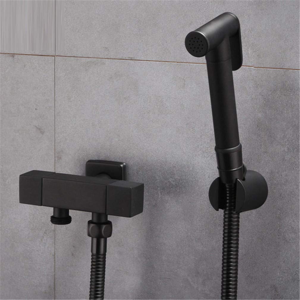 Douchette de toilette noire en laiton de haute qualité pour salle de bain moderne