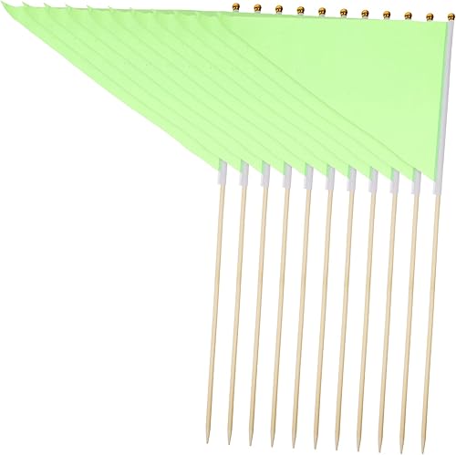 10 banderas de marcado de césped de alta visibilidad, banderas para paisaje, inspección, construcción, riego, color brillante, banderas de patio al