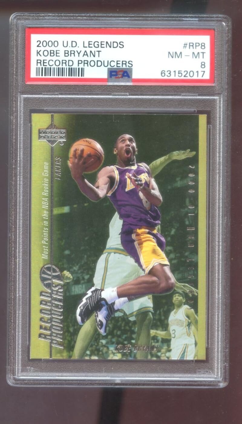 2000-01 Upper Deck Legends Record Producers #RP8 Kobe Bryant INSERT PSA 8 Graded Basketball Card NBA 00-01 Los Angeles Lakers 2000-2001 UD