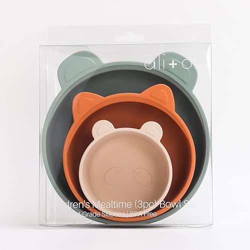 Miniatura 9 de Ali+Oli Juego de cuencos apilables para aperitivos (3 piezas) para niños (Citrus Splash) sin BPA de silicona de grado alimenticio para bebés y niños