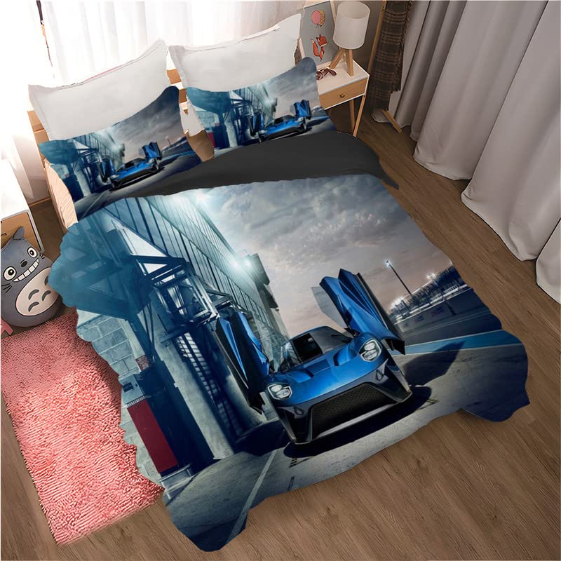 Housse de Couette 160x200 Bleue à Fermeture Éclair Pratique - 5